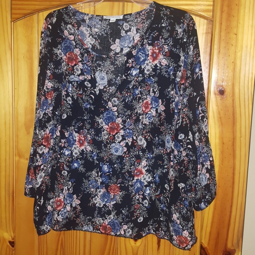 Floral Maurices flow top
